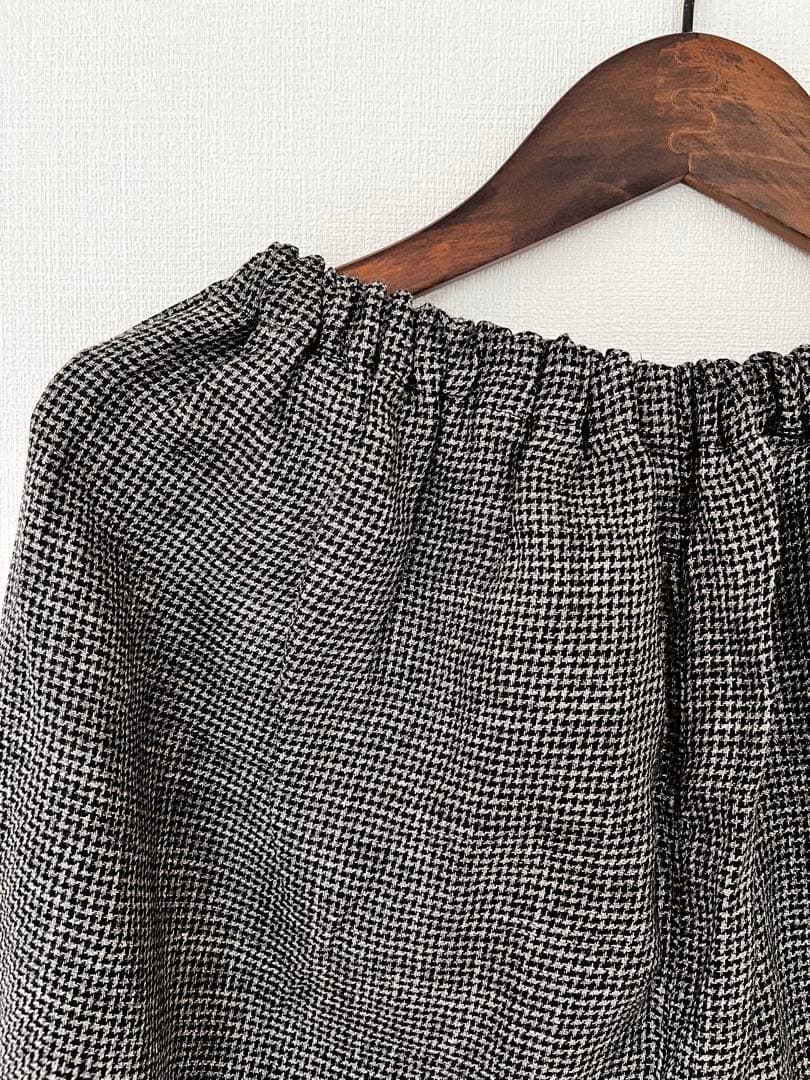 【MUTSUKO】中川政七商店 麻千鳥のもんぺパンツ サイズM 墨