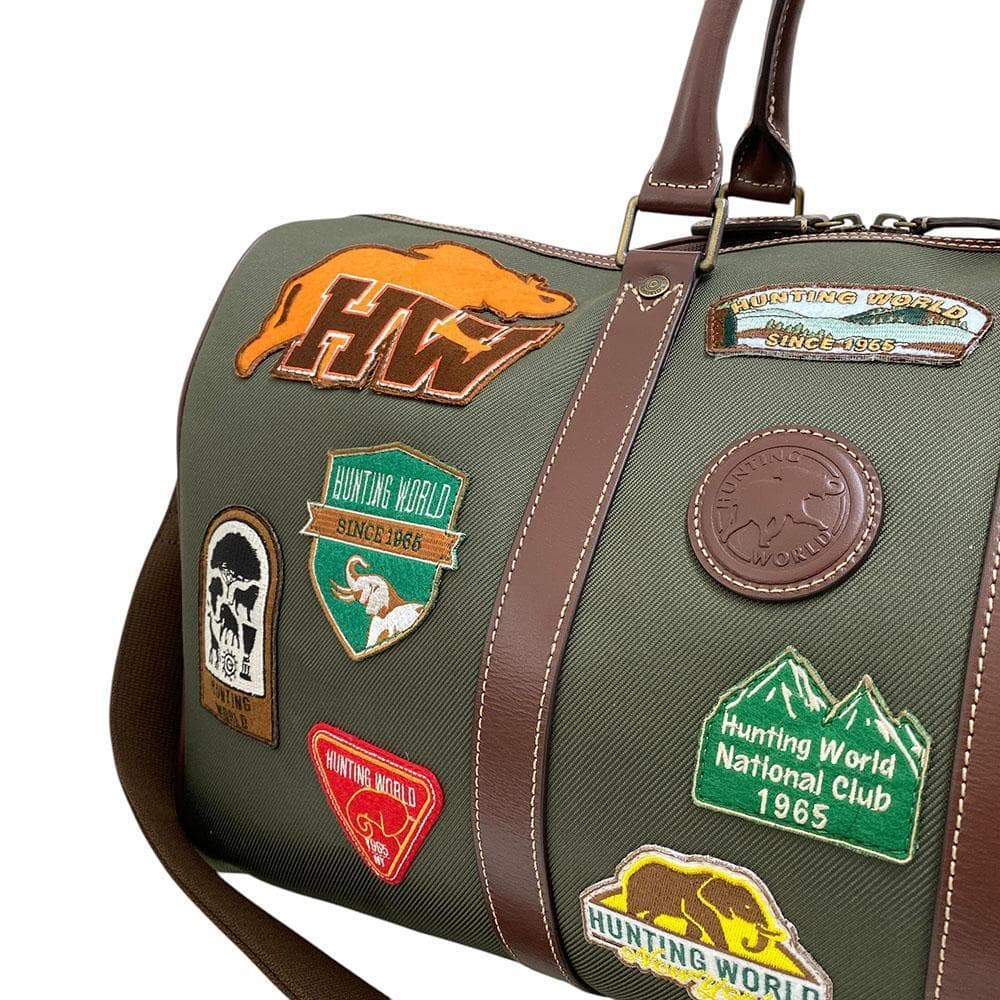 【激レア】極美品 ハンティングワールド 2way ボストンバッグ ワッペン 緑