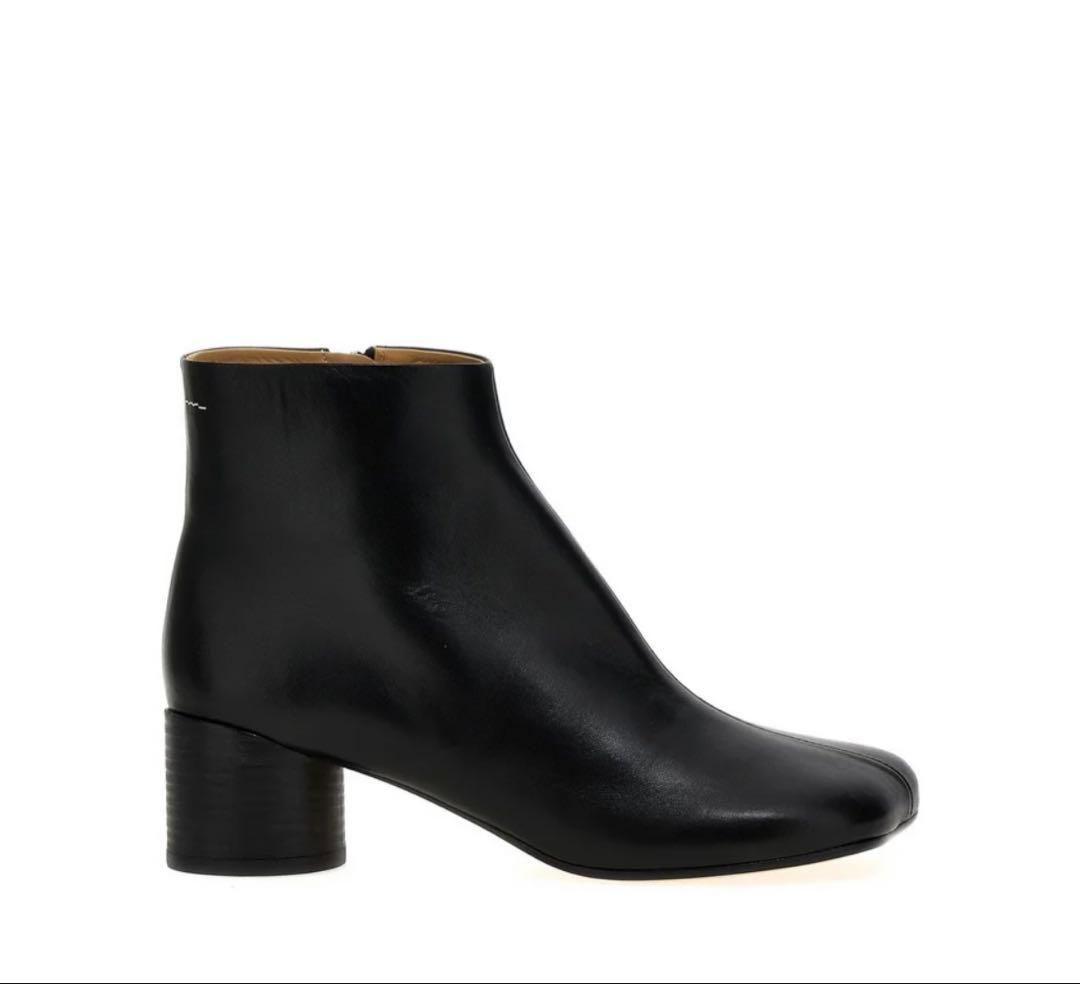 新品タグ付きMM6メゾンマルジェラアナトミックタビトゥアンクルブーツ☆ブラック