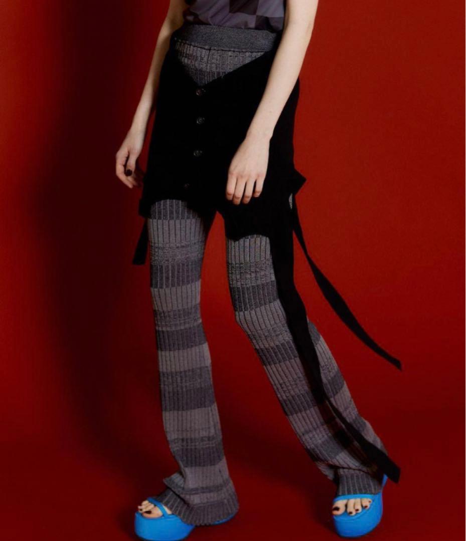 MAISON SPECIAL カーディガンレイヤードニットパンツ