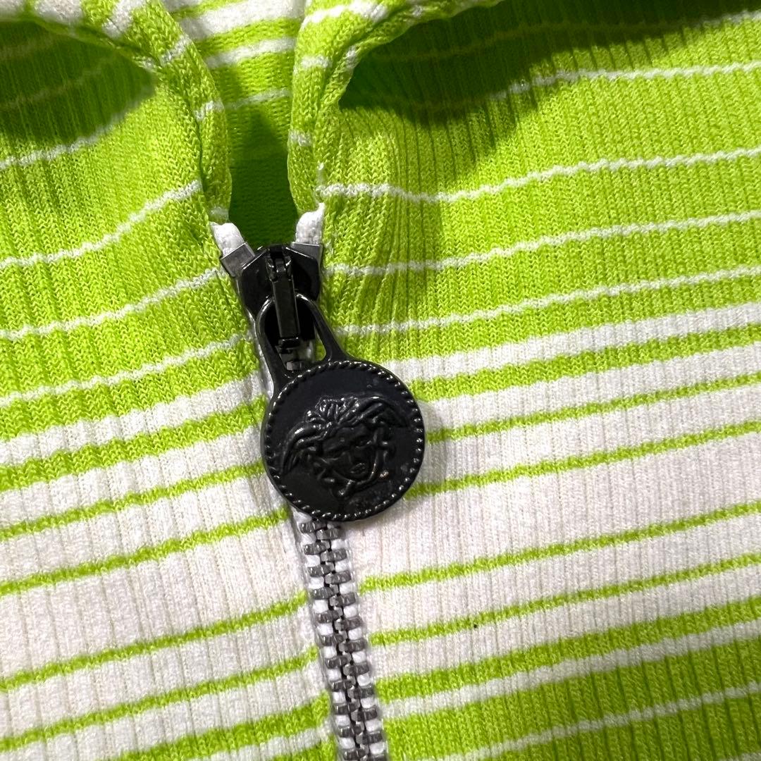 ヴェルサーチ ジャケット ブルゾン グリーン系 短丈 Y2K メデューサ S