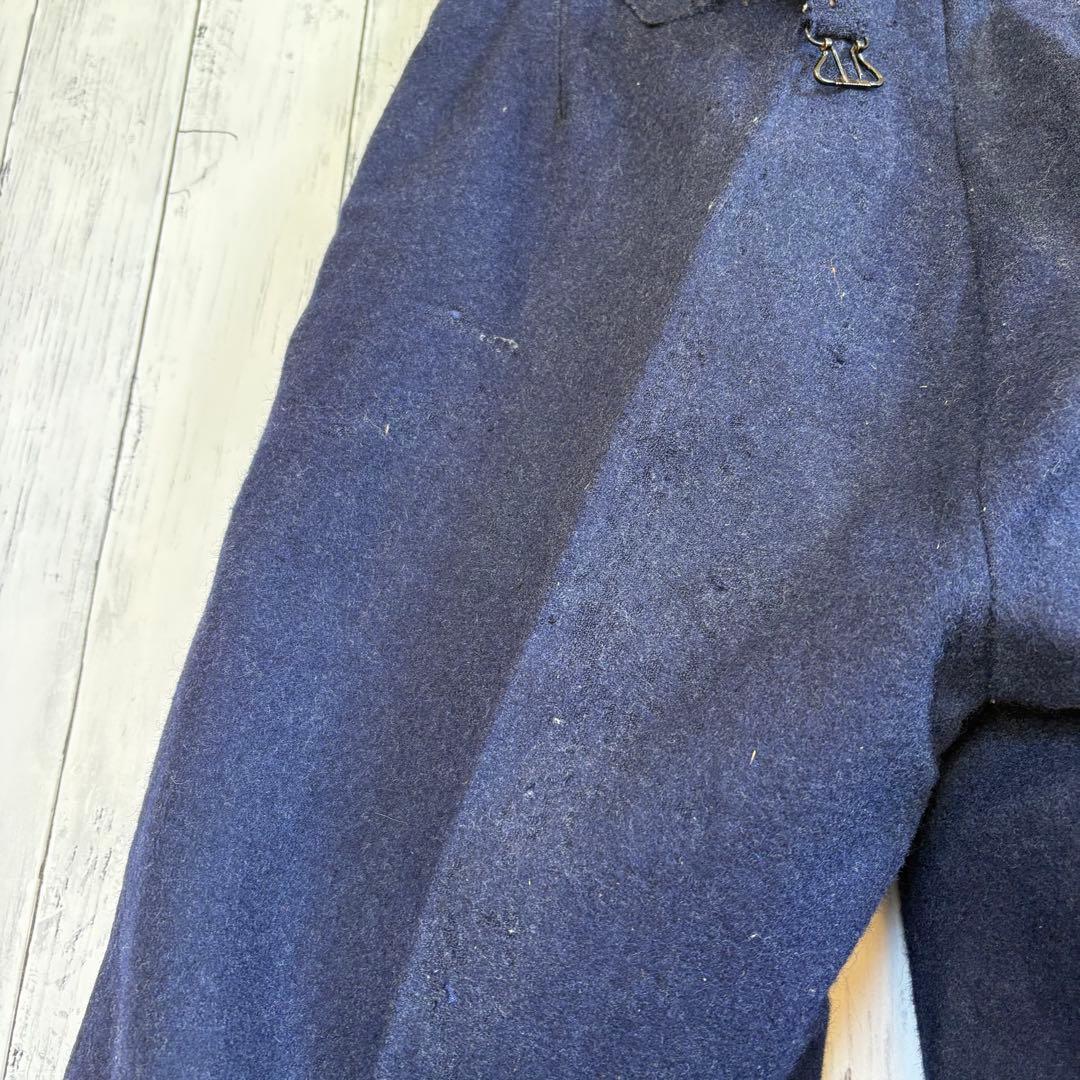 30s ヴィンテージ フランス軍 ウールパンツ メタルボタン ミリタリーパンツ