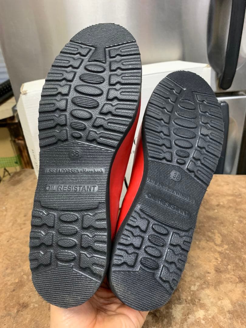 38 未使用 イルセヤコブセン デンマーク レインブーツ 起毛 レインシューズ