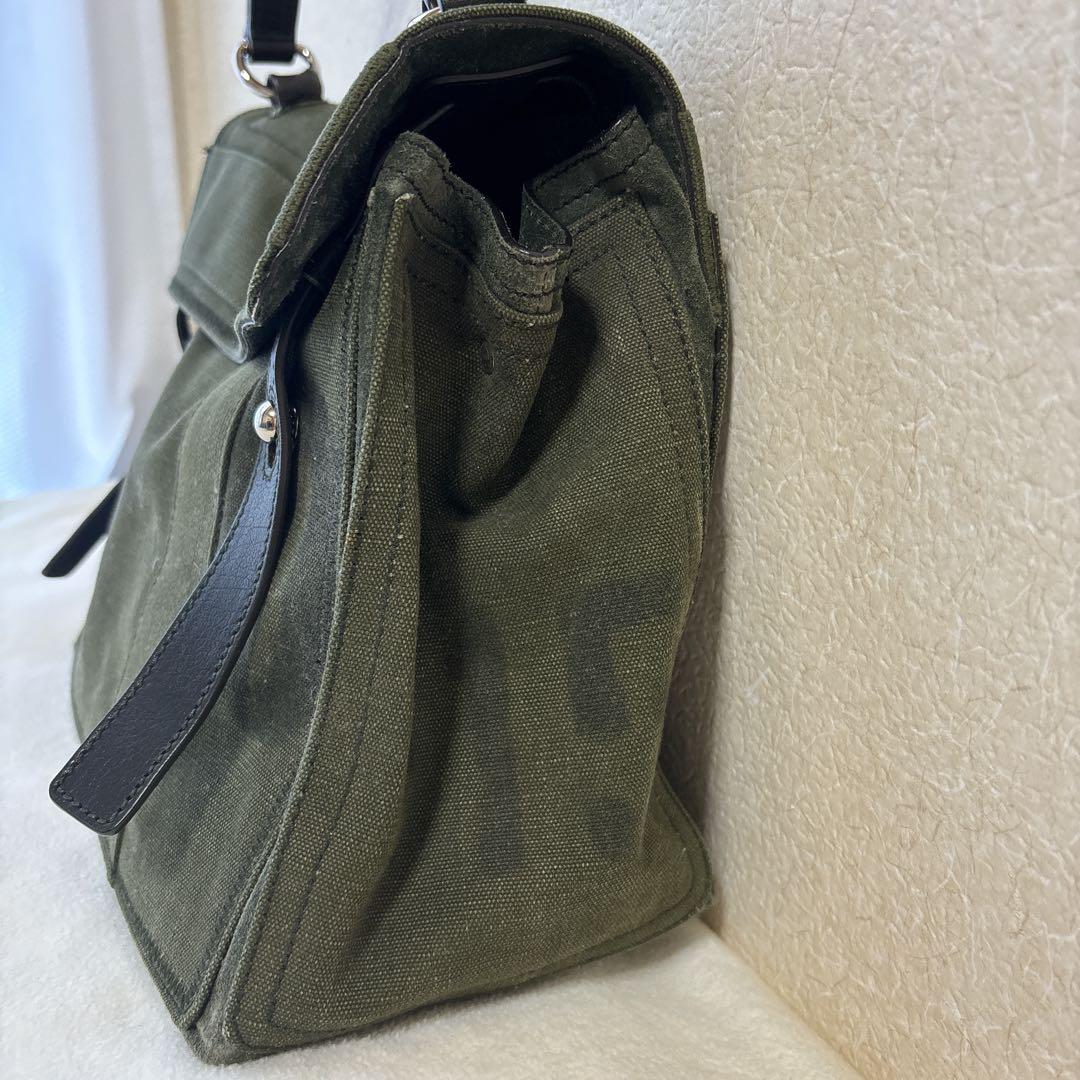 【伊勢丹限定】イヴサンローラン ミューズトゥ ミリタリーキャンバス × レザー