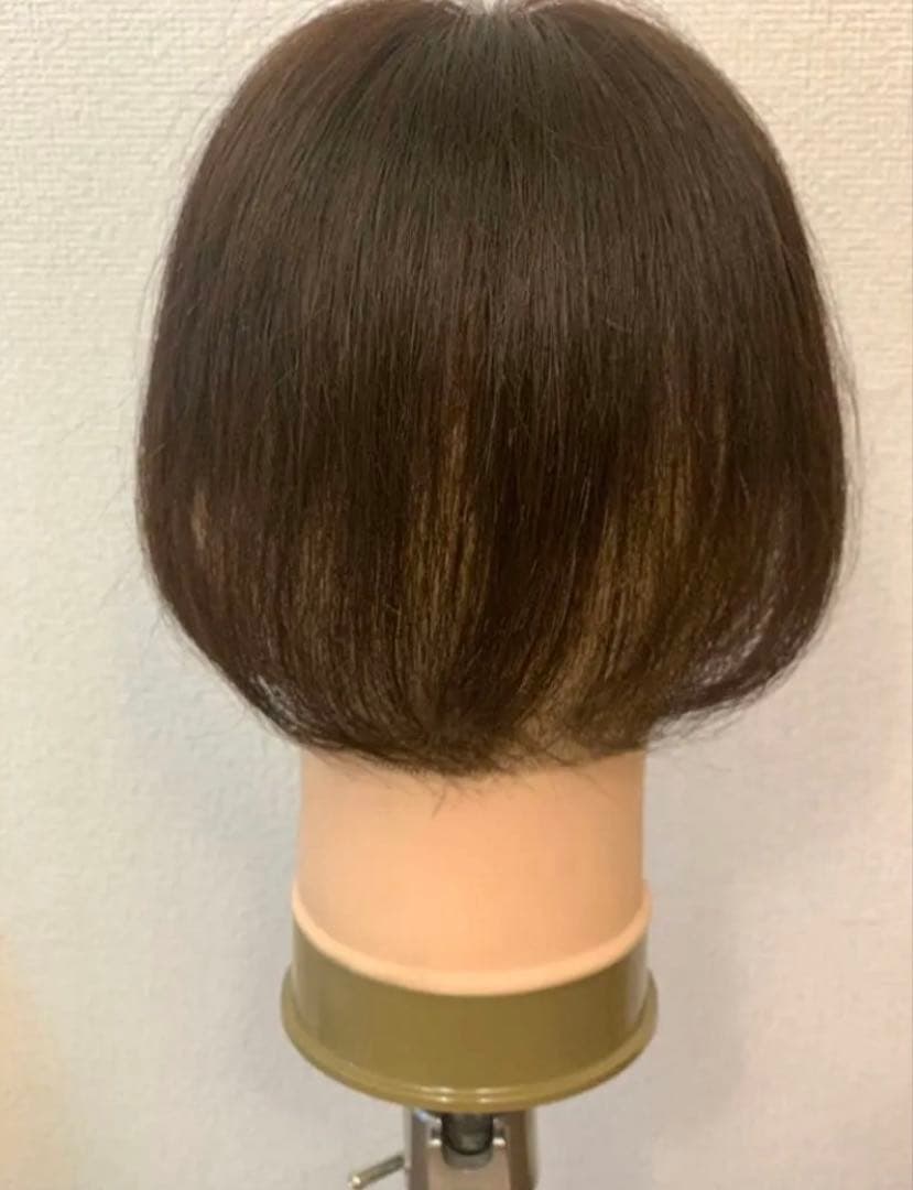 部分ウィッグ　分け目ウィッグ 前髪あり　人毛レミウィッグ