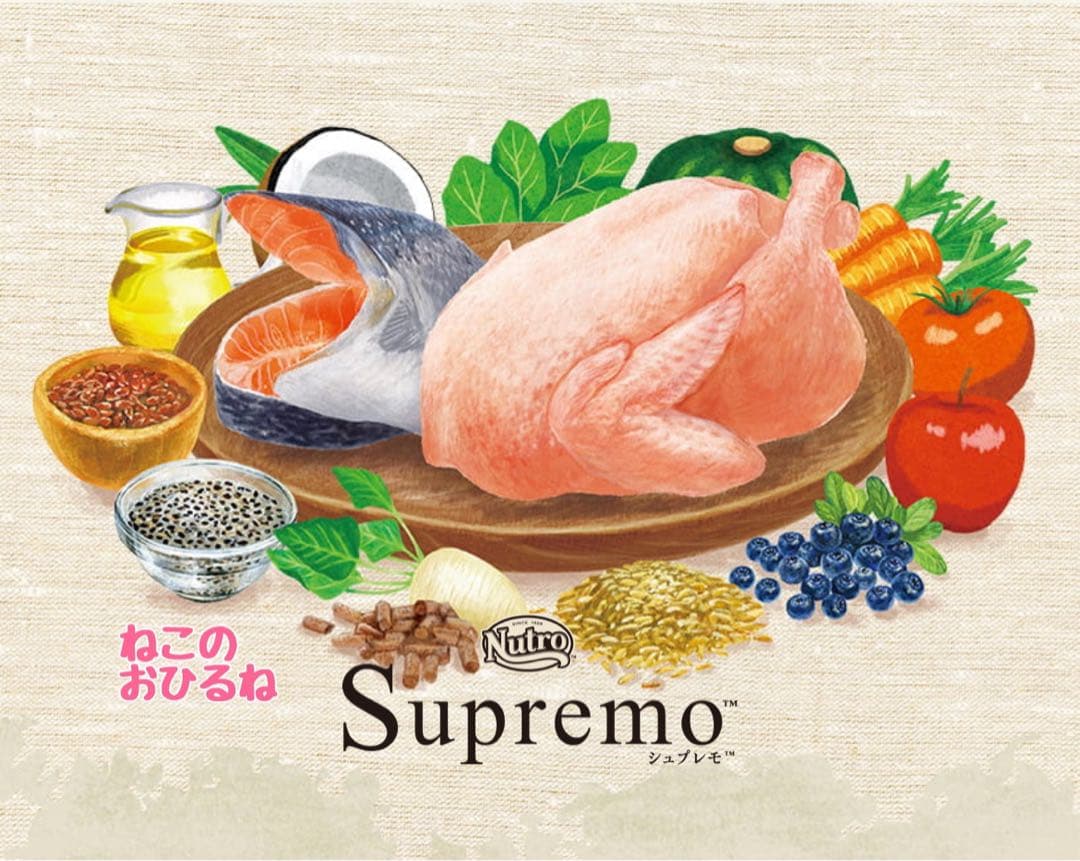 ニュートロ　シュプレモ　成猫用（チキン&サーモン）（白身魚&チキン）3kg×２袋
