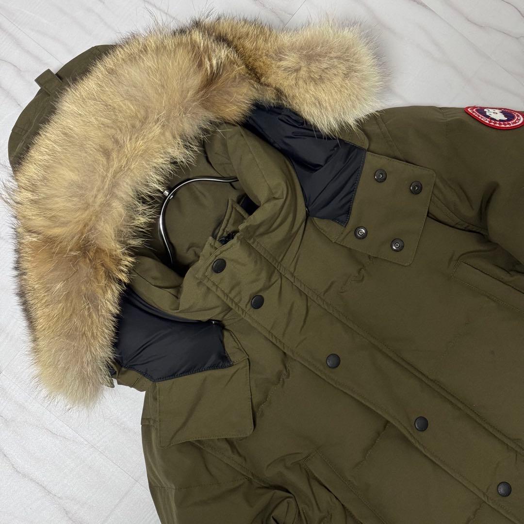 カナダグース ウィンダムパーカー 3way ダウン コヨーテファー カーキ S