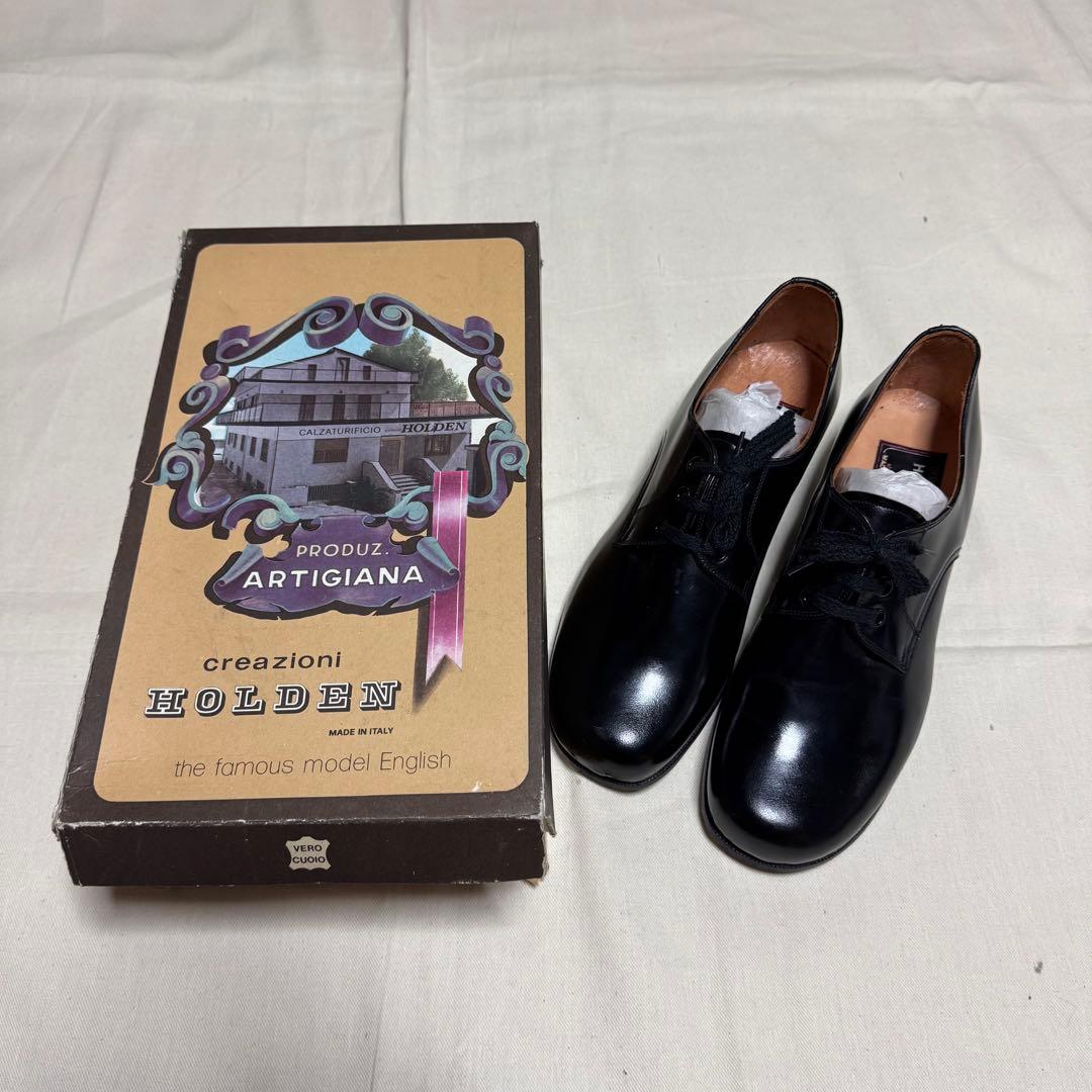 イタリア軍　レザー　パレードシューズ　HOLDEN 42 デッドストック　本革