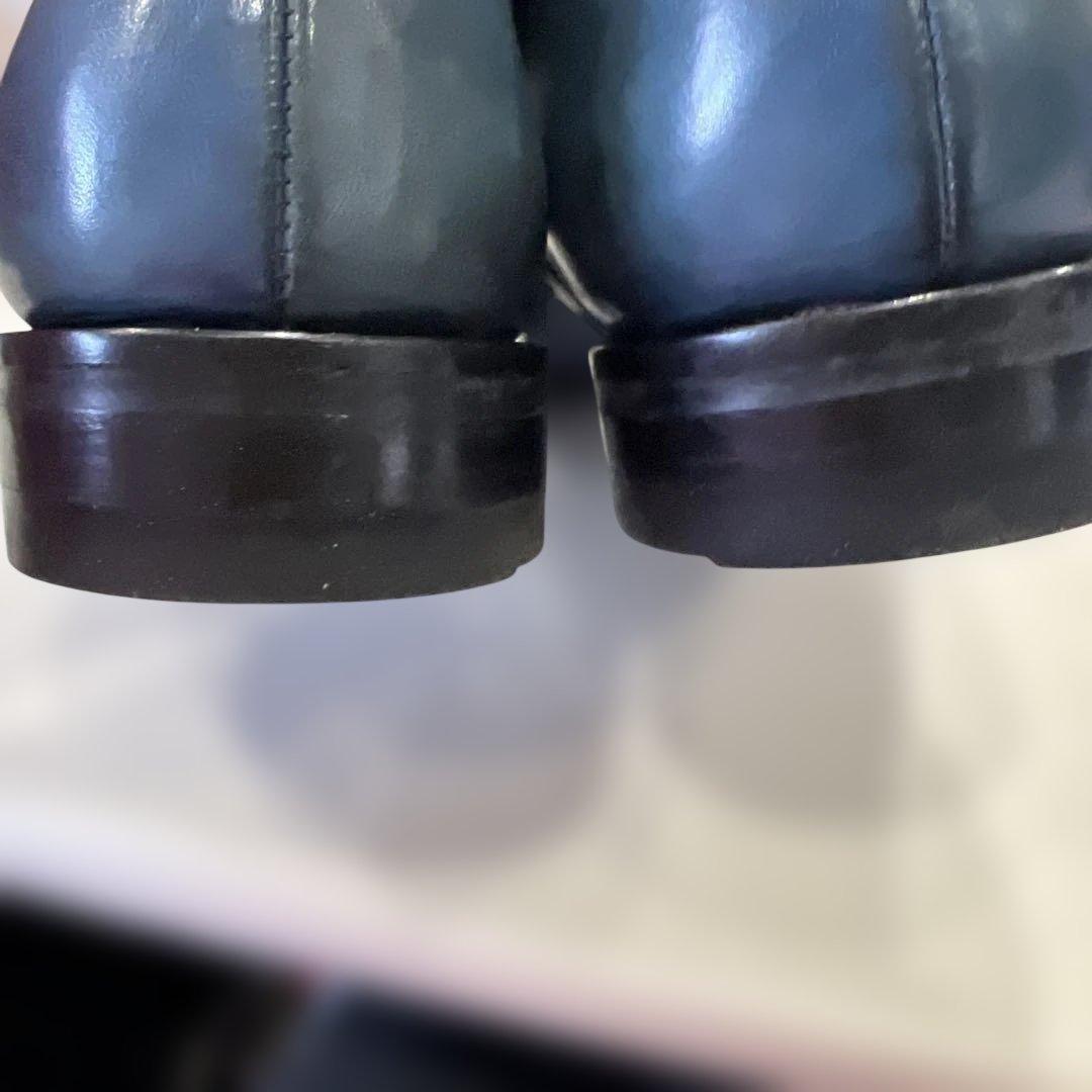 最終値下げ‼️値下げ不可‼️932 ネイビー レザー ドレスシューズ