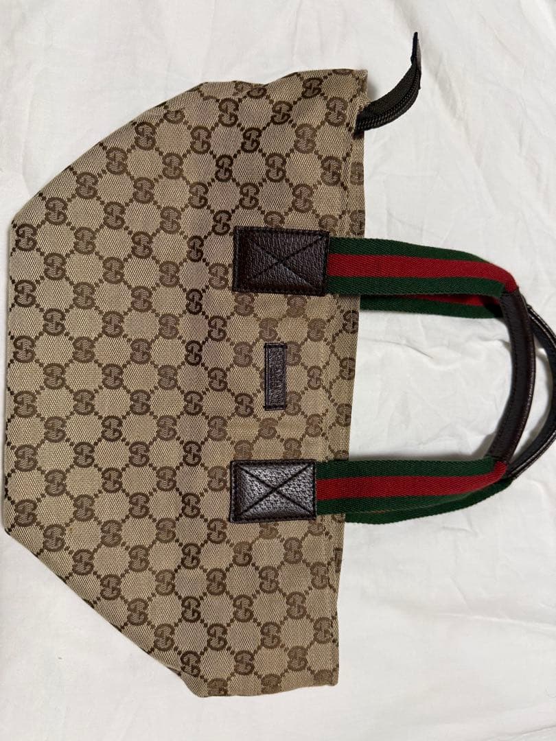 GG柄 ハンドバッグ ベージュ キャンバス