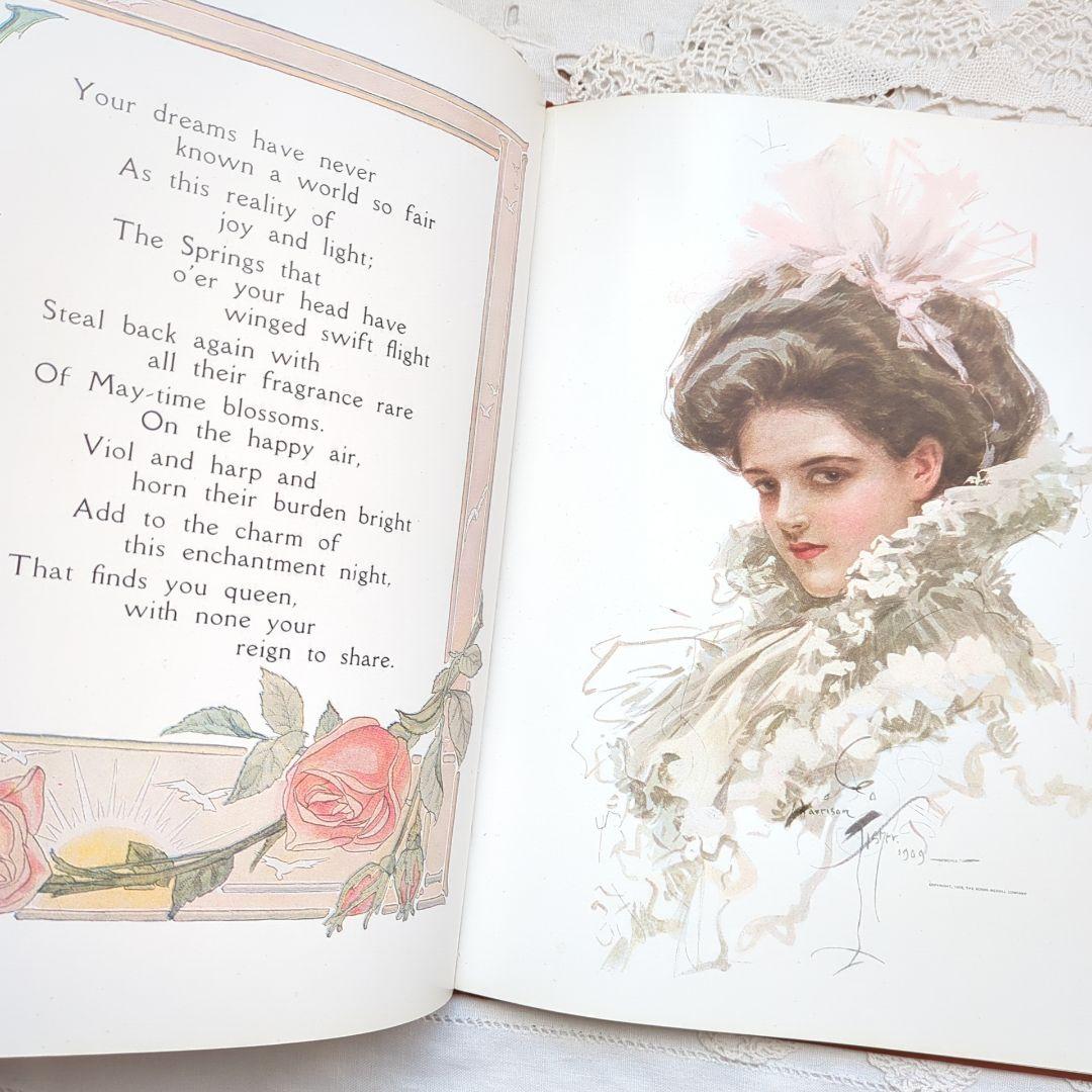 稀少1909年アンティーク 洋書 画集 絵本 児童書 ヴィクトリアン ヴンテージ