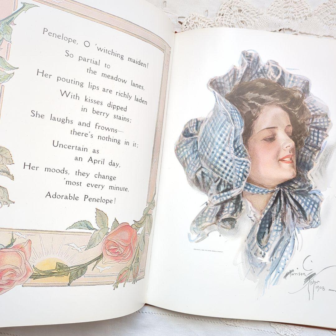 稀少1909年アンティーク 洋書 画集 絵本 児童書 ヴィクトリアン ヴンテージ