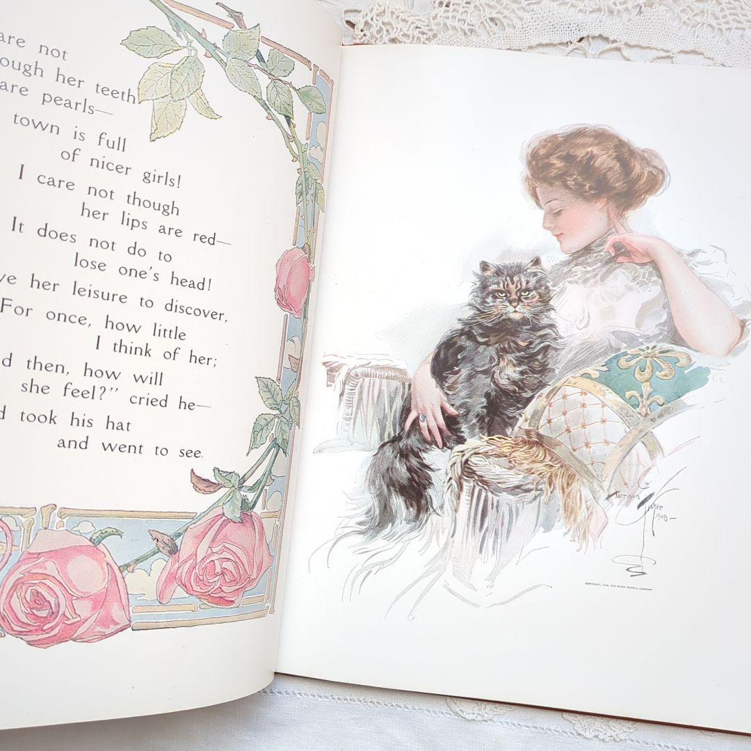 稀少1909年アンティーク 洋書 画集 絵本 児童書 ヴィクトリアン ヴンテージ