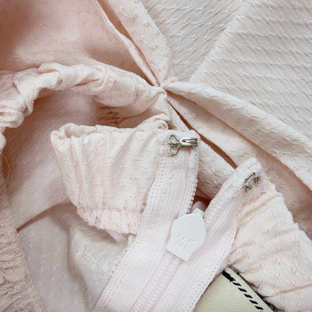 ユナイテッドアローズ ドットドビー ボウタイ ブラウス ピンク 38 セレモニー