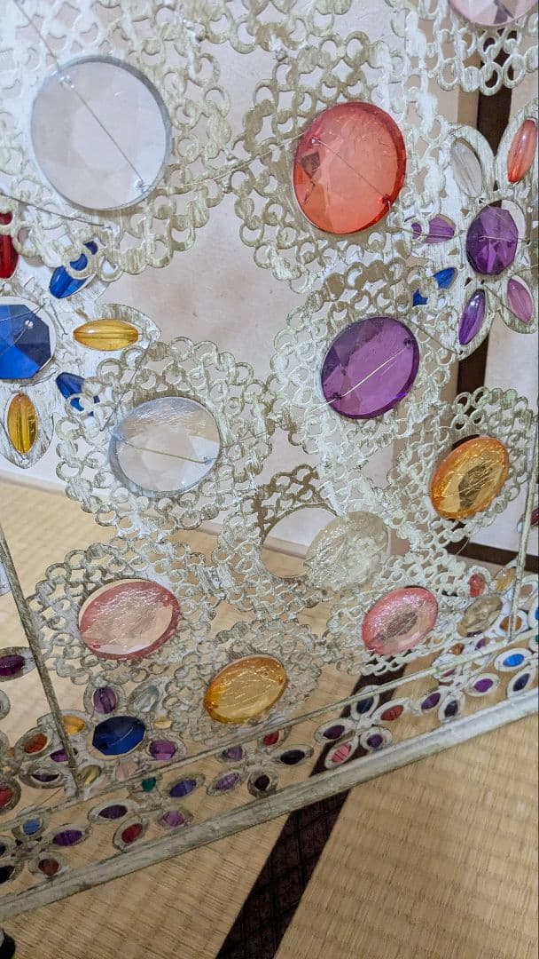 【傷あり】カラフル花柄パーテーション