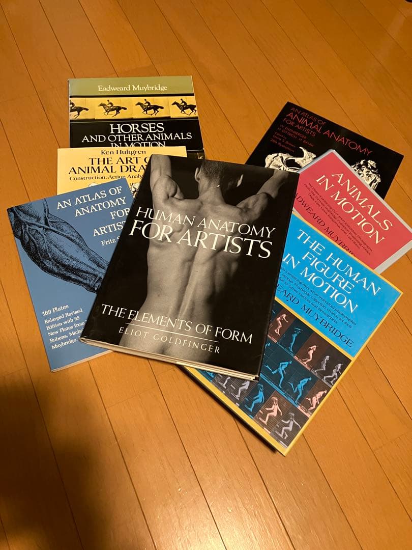 アニメーターやデッサンの為の参考資料 （洋書7冊）