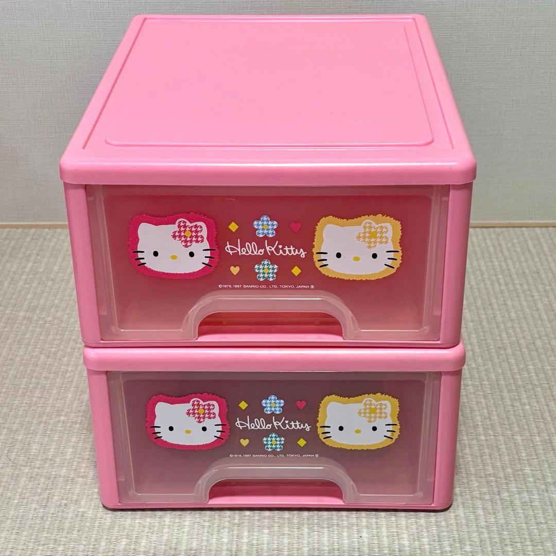 カオハナキティ　ハローキティ レトロ　収納ケース　チェストビンテージ　2セット