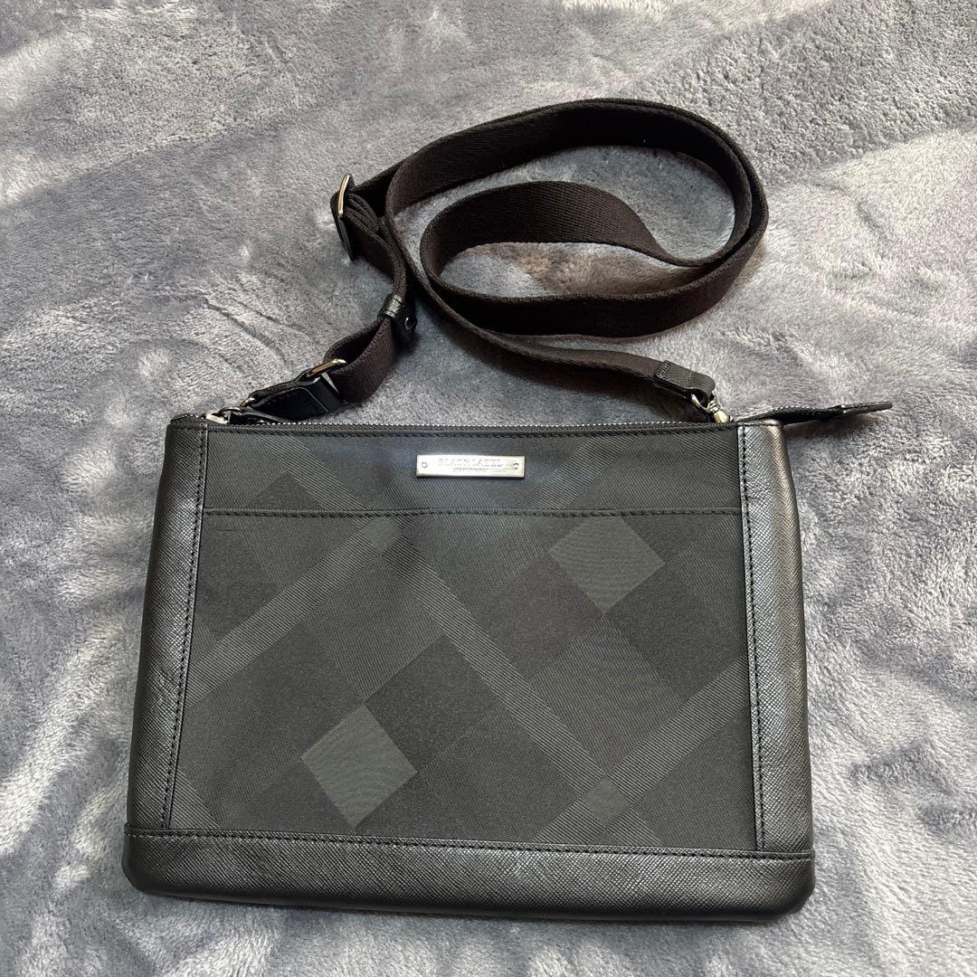 BLACK LABEL CREST BRIDGE シャドーチェック柄 サコッシュ