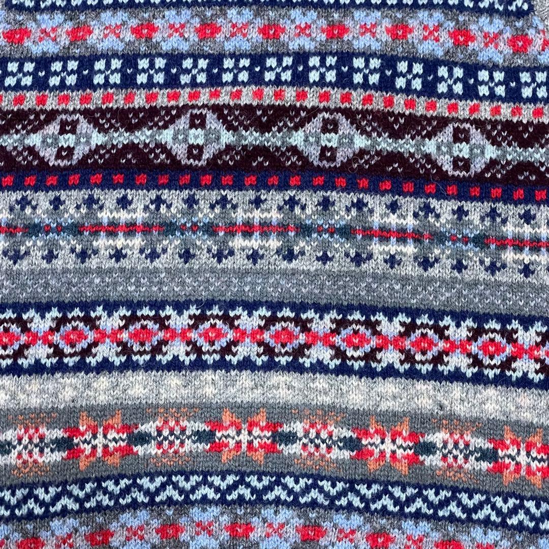 ジャミーソンズ　シェトランドウール ニットベスト　ショールカラー　メンズM位