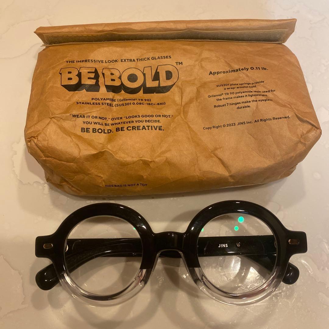 JINS BE BOLD メガネ(度あり) ブラック/クリア