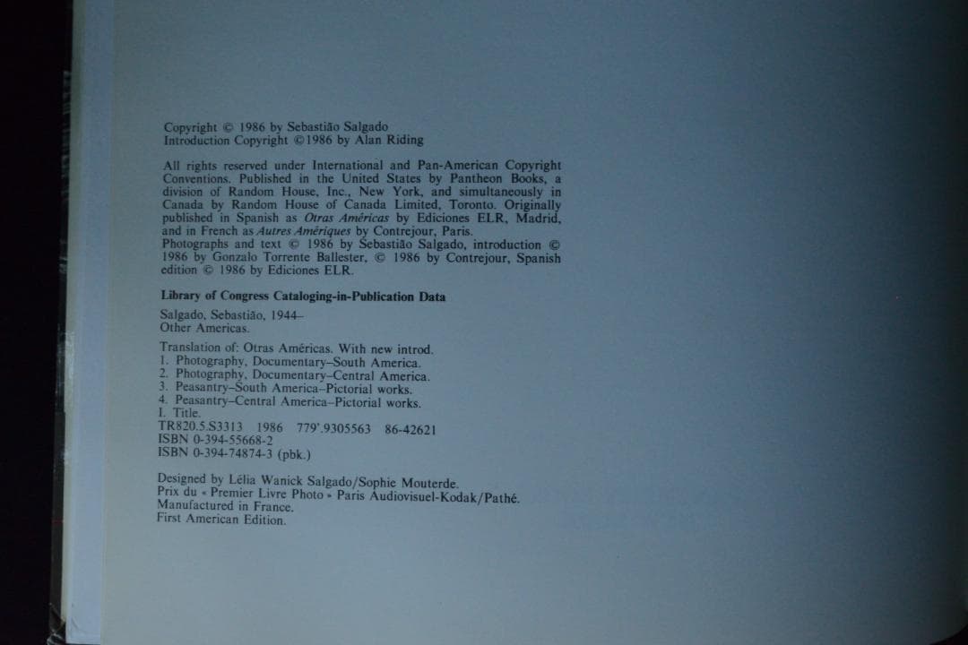 【Sebastião Salgado：OTHER AMERICAS】1986年