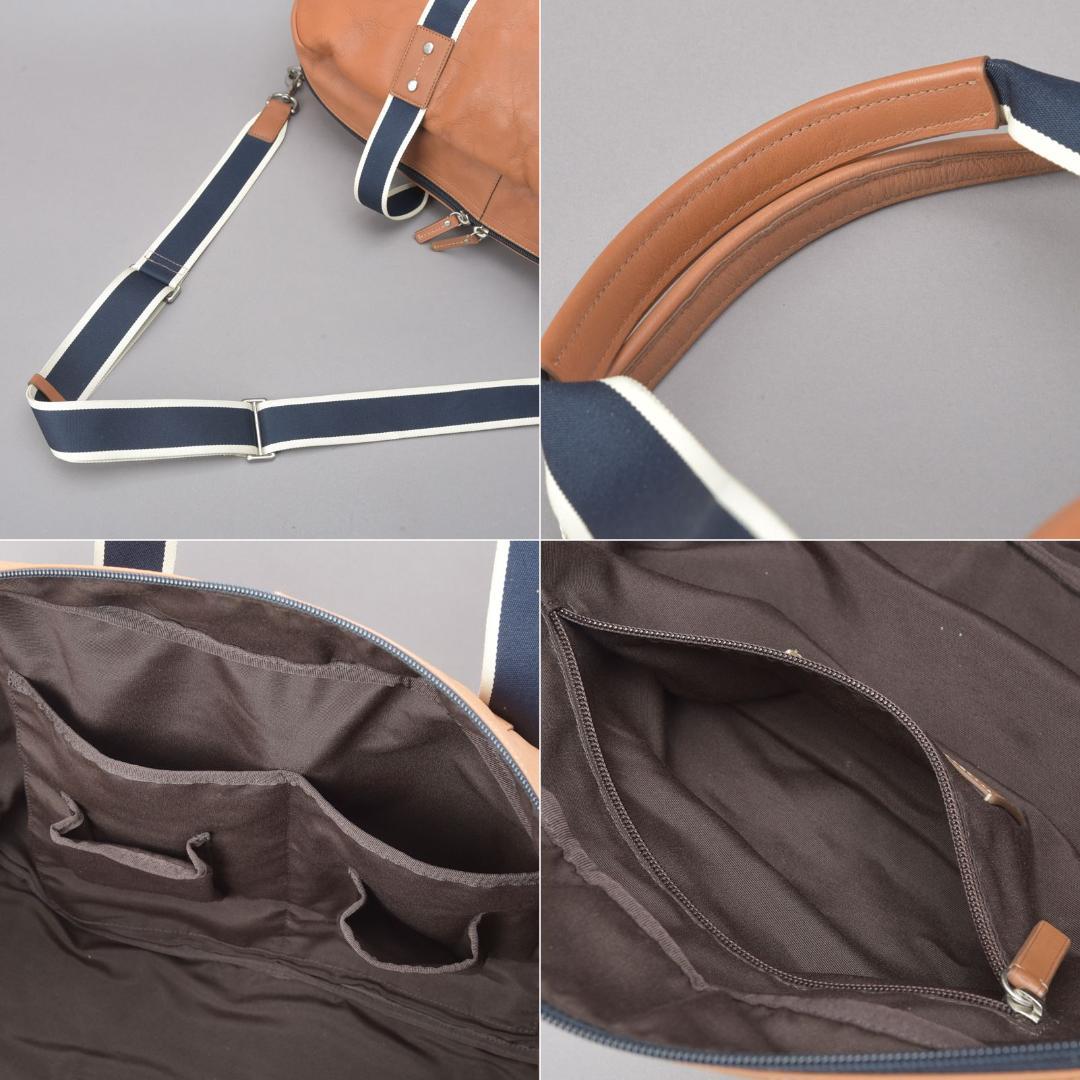 美品◇COACH コーチ ヘリテージダッフル ボストンバッグ 2WAY レザー茶