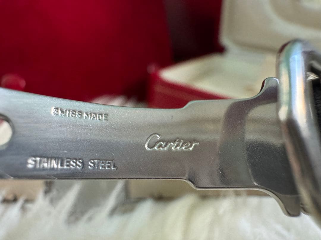 即購入可能☆彡さま専用　Cartierカルティエ　サントスSM純正新品革ベルト黒