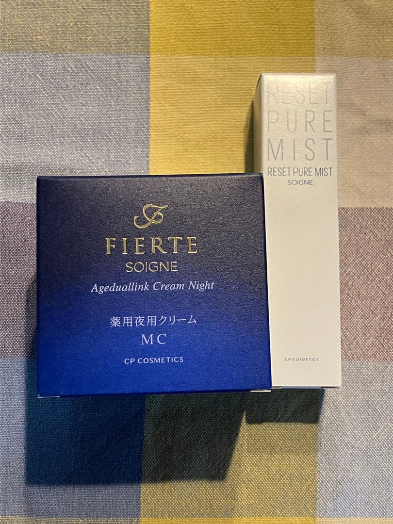 CPコスメ フィエルテ 薬用夜用クリーム MC(混合〜乾燥肌)と化粧水ミスト