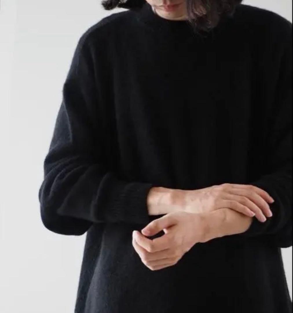 24AW COMOLI カシミヤ 製品染 クルーネックニット　Black　3