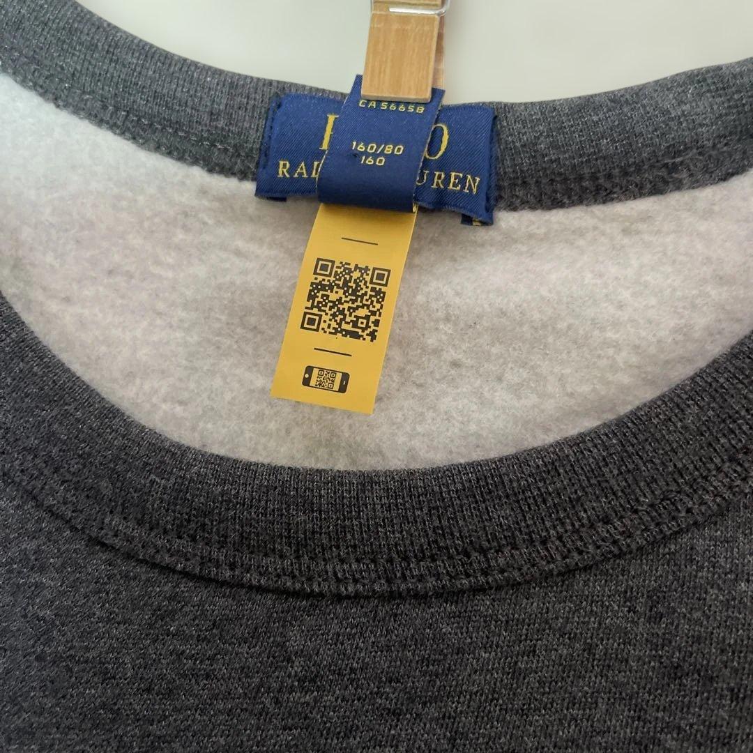 （未使用に近い）ラルフローレン　ボーイズポロベアトレーナー　（L160）