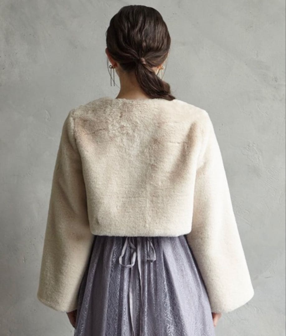 【jun新品未使用】AIMERジャケット エコファーノーカラージャケット