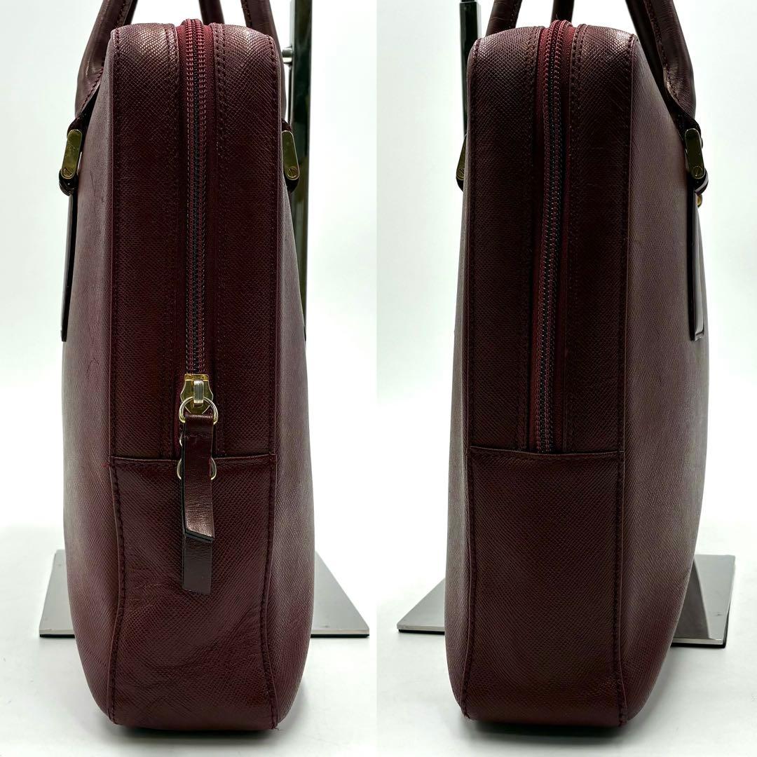 極美品 Burberry ブリーフケース A4 ノバチェック サフィアーノレザー