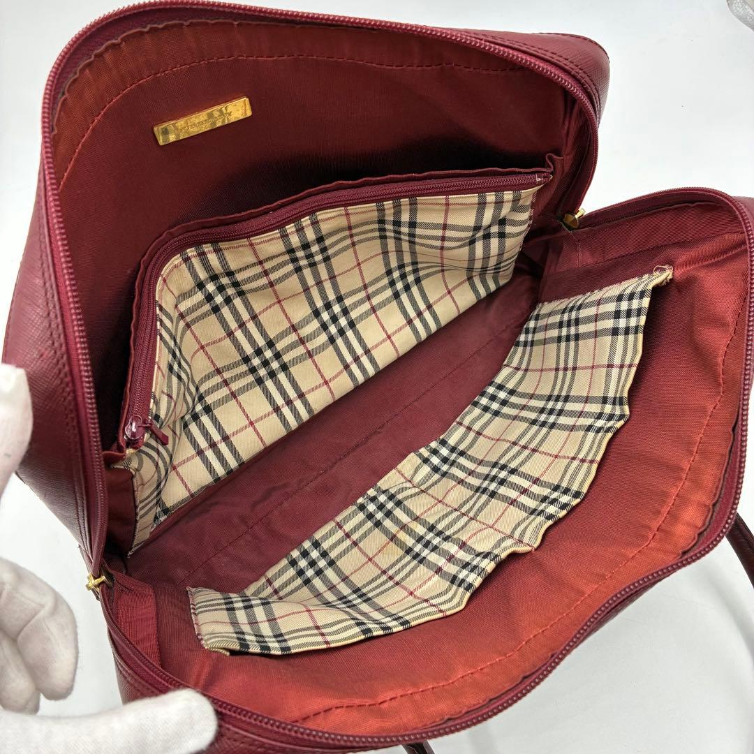 極美品 Burberry ブリーフケース A4 ノバチェック サフィアーノレザー