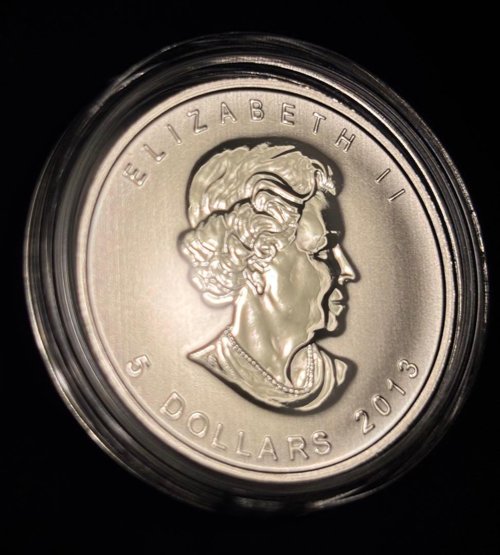 2013年 カナダ メイプルリーフ銀貨 25周年記念 1オンス 純銀 .9999