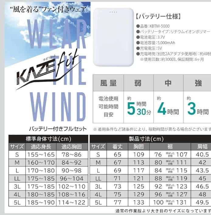 【新品】４Lベストタイプ バッテリー付フルセットYAMAZEN 空調服