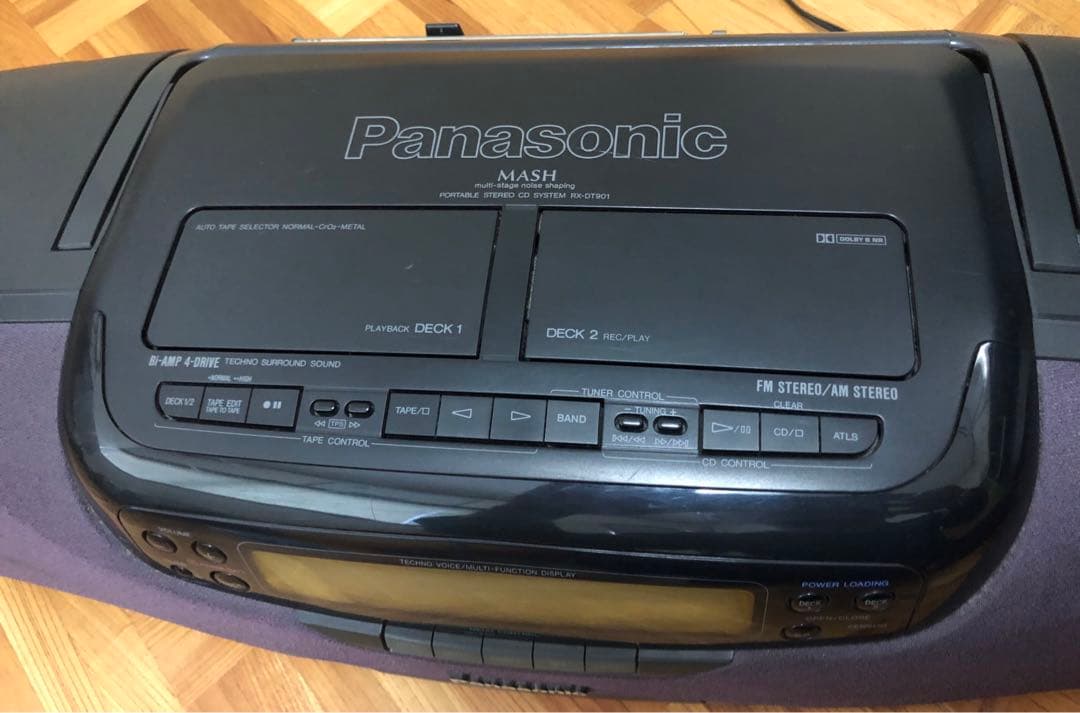 パナソニック RX-DT901 CDダブルラジカセ　リモコン付き　動作確認OK