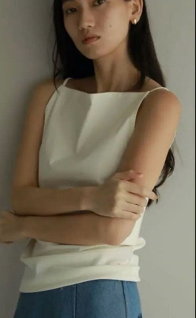 最終値下げ　etretokyo シールズトリコットキャミ　ホワイト　新品