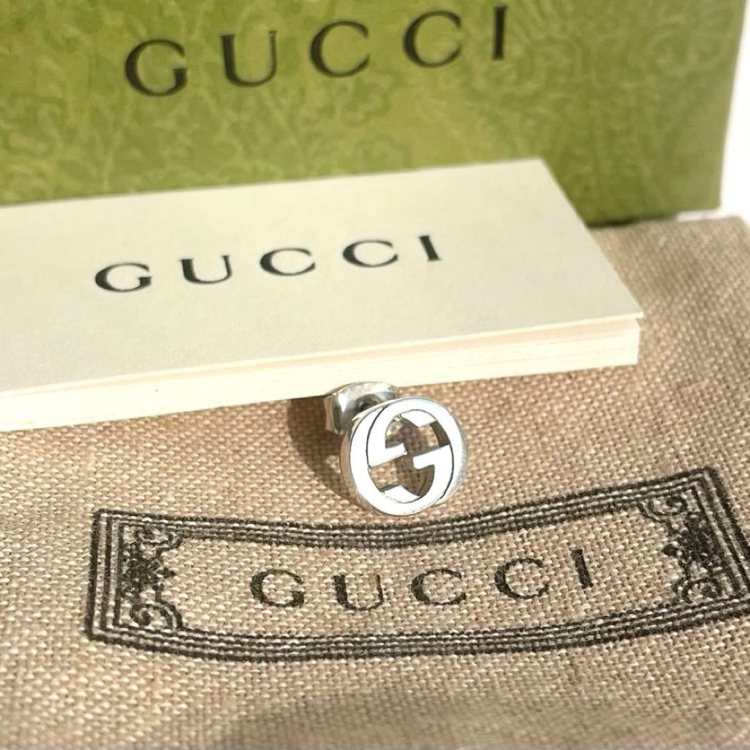 GUCCI インターロッキング ピアス 片耳のみ GGピアス ダブルG 付属品