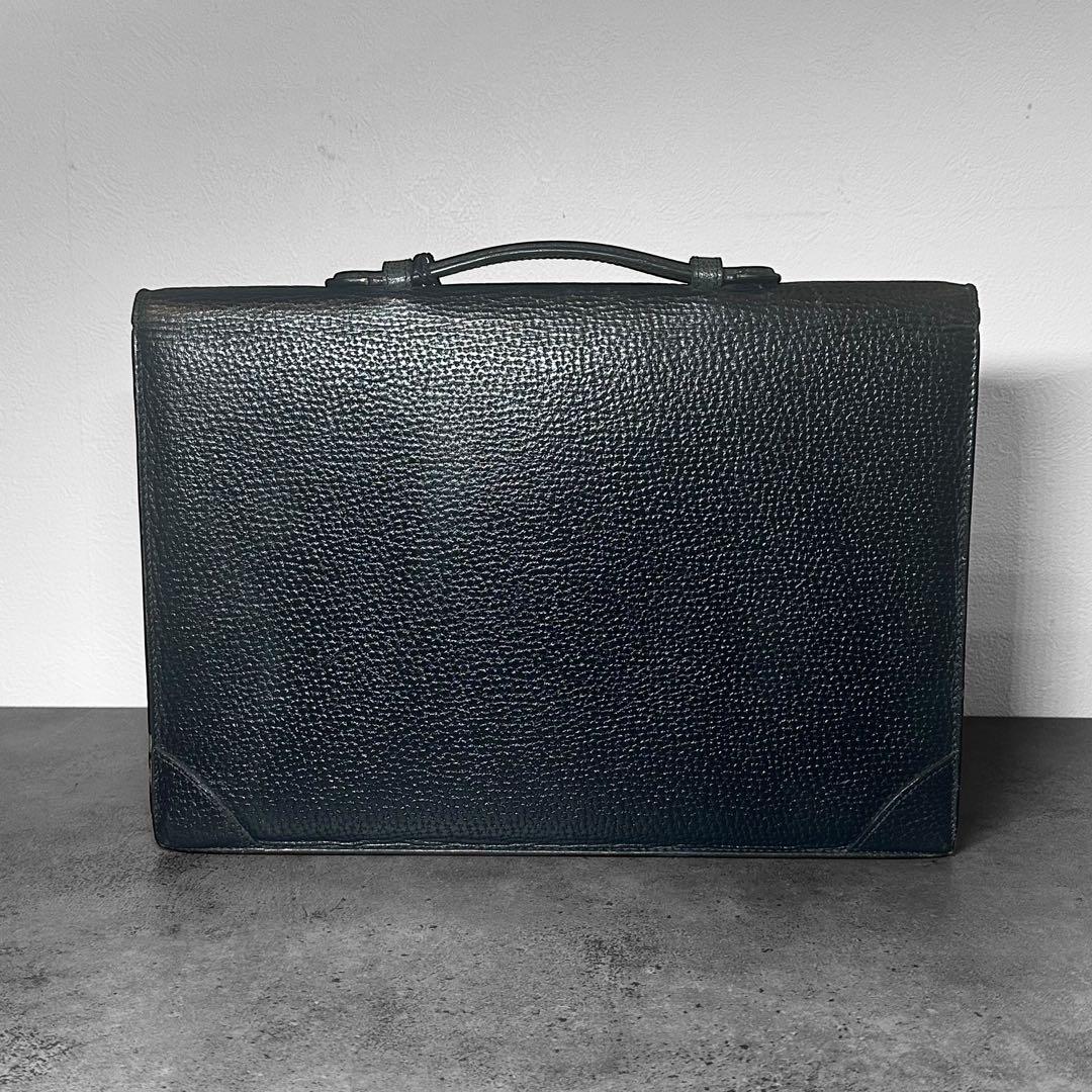 LOEWE アナグラム　レザー　本革　シボ革　ビジネスバッグ　ブリーフケース