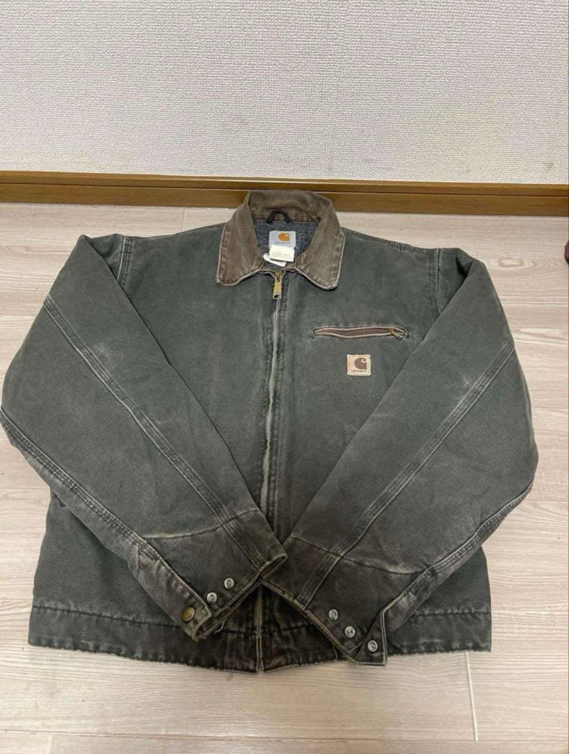 超美品　90s carhartt デトロイトジャケット　モスグリーン