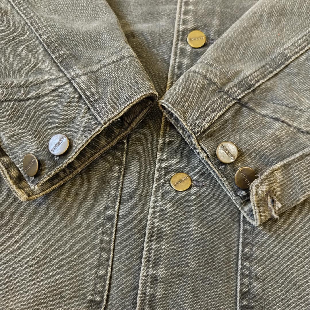 レアカラー 00s USA製 カーハート チョアコート グレー ペトロールPTL