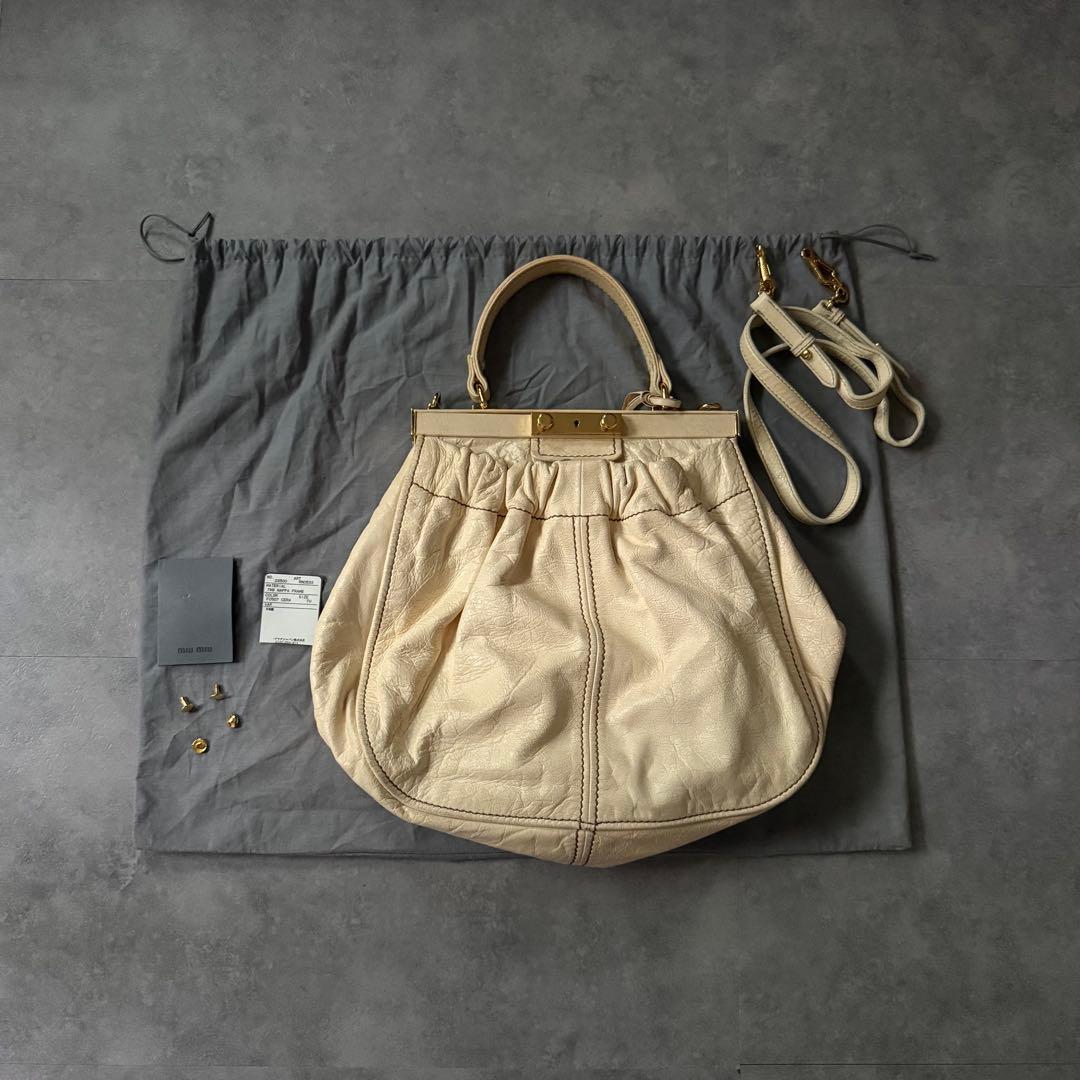 【最終値下げ❗️】miumiu レザー　ハンドバッグ　ショルダーバック