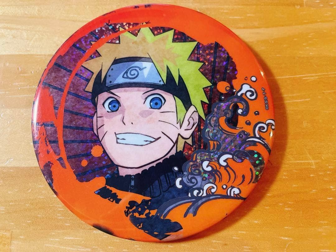 NARUTO 疾風伝 うずまきナルト おおきなきらきら缶バッジ 缶バッジ 希少