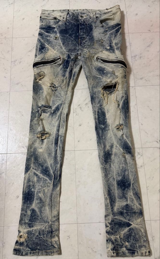 希少サイズ LGB S-WOLF 星条旗 ストレッチ ダメージ デニム W33