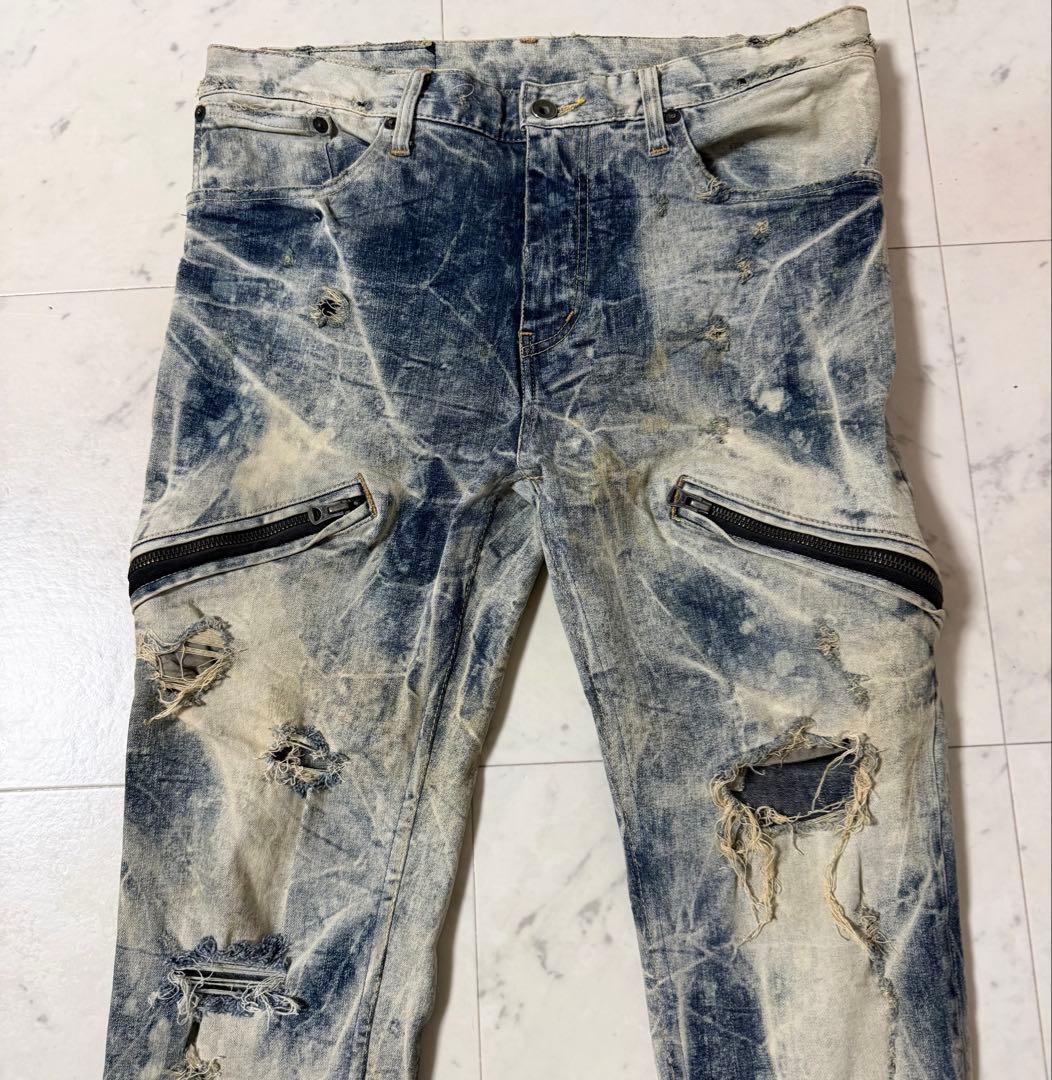 希少サイズ LGB S-WOLF 星条旗 ストレッチ ダメージ デニム W33