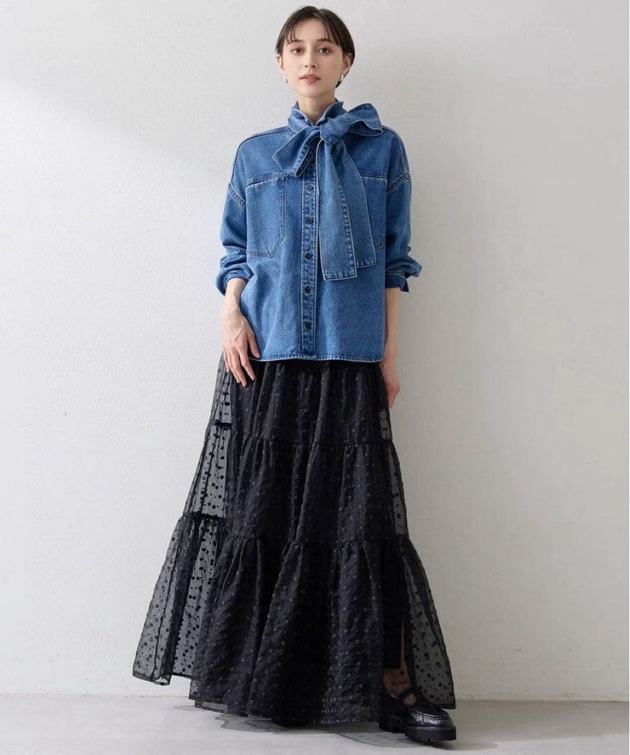 Whim Gazette デニムボウタイシャツ