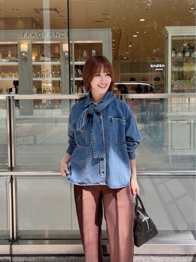 Whim Gazette デニムボウタイシャツ