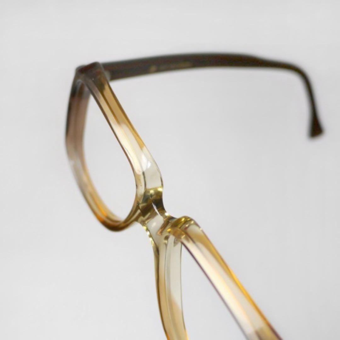 デッド80sビンテージSFBジャーマン メガネ フレーム ドイツ製 伊達眼鏡 茶