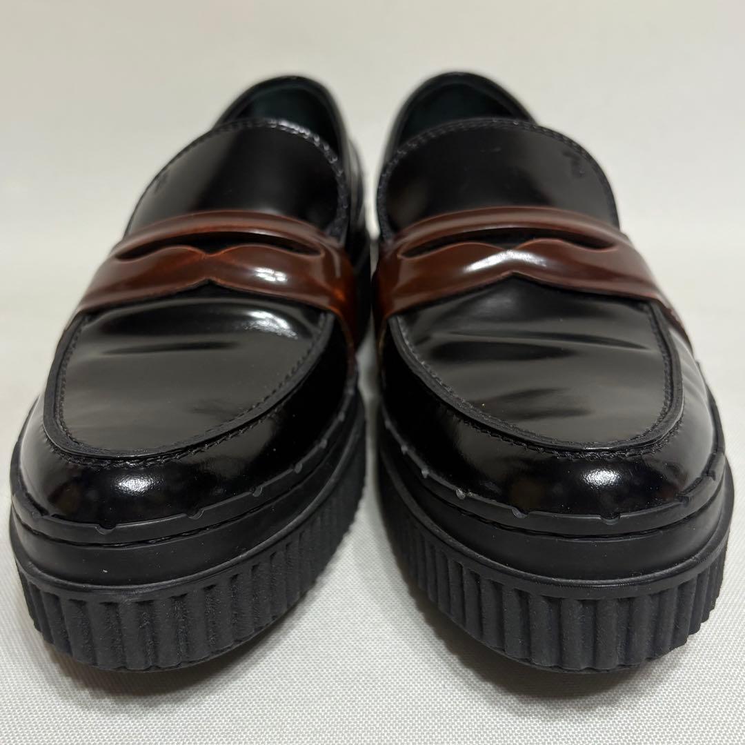 TOD'S トッズ レザー 革靴 厚底ローファー ブラック 36 1/2