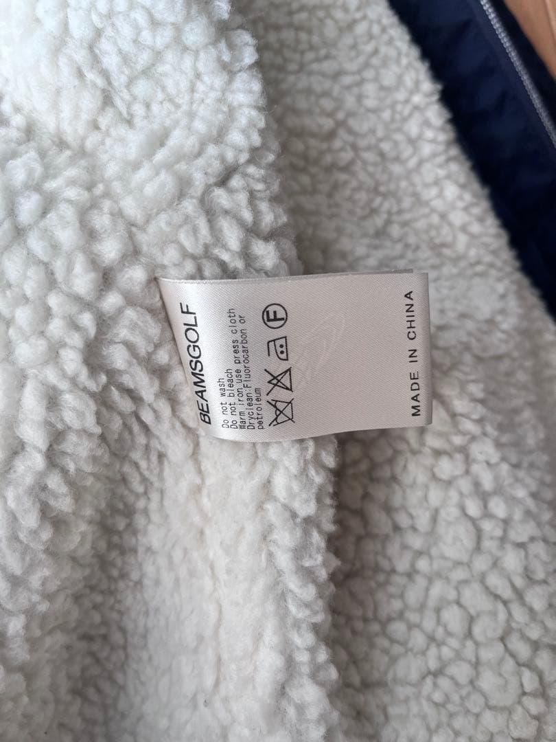 Beams Golf フード付きジャケット ネイビー　防寒　アウター